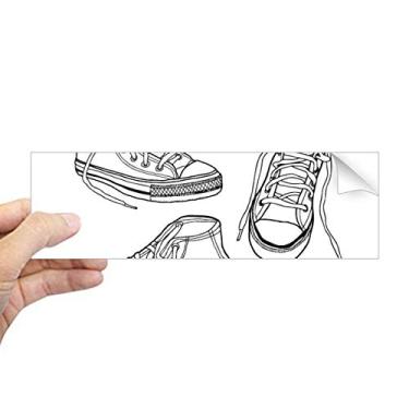 Imagem de DIYthinker Pintado à mão em lona branca retangular para para-choque adesivo para janela de notebook