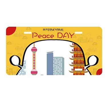 Imagem de DIYthinker China Architecture TV Tower Landmark placa de carro decoração dia da paz