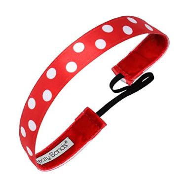 Imagem de Faixa de cabeça feminina para meninas da Sweaty Bands – Faixa de cabelo antiderrapante com forro de veludo para fitness – Do The Polka Dots Red