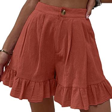 Imagem de Shorts de moletom feminino verão casual confortável shorts de cintura alta shorts shorts shorts curtos quentes, 10,5GG (cintura: 93cm)