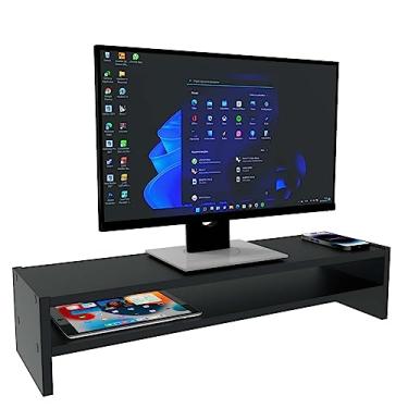 Imagem de Suporte Base Monitor Setup Gamer Base Elevada Ergonomia (Preto)