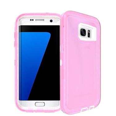 Imagem de Estojo Transparente Compatível com Samsung Galaxy S7 Edeg, Capa Protetora TPU Anti-Arranhões com Absorção de Choque + Traseira Transparente Fina (HD Clear) Capa Protetora para Telefone (Color : Pink