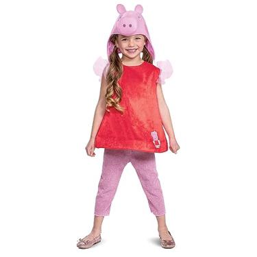 Imagem de Peppa Pig Costume for Girls, Official Nick Jr Character Jumpsuit Dress and Hat, Classic Toddler Size Large (4-6x)