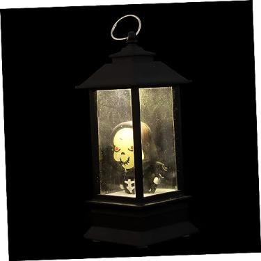 Imagem de Amosfun 1Pc Luz De Halloween Lâmpada De Mesa Vintage Decoração Ao Ar Livre Decoração Retrô Lanternas Ao Ar Livre Lâmpada De Vento De Halloween Lâmpada De Mesa Decorativa De Halloween