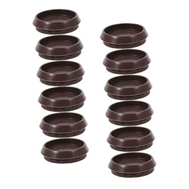 Imagem de Angoily 12 Pçs Copo Rodízio Fixo Mesa De Café Pernas Rodízios Para Pés De Móveis Tapete De Plástico Redondo Copos Rodízios Sofá Coaster Almofadas De Cadeira Porta-Copos Móveis Protetor De