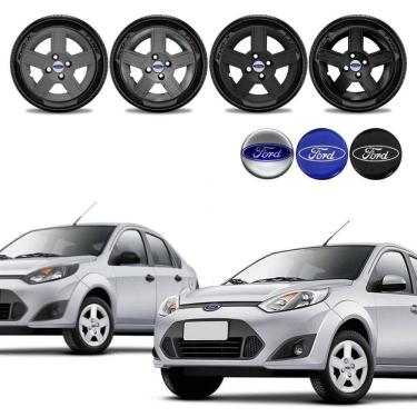 Imagem de Jogo calota Ford Sedan Fiesta Hatch Sedan Rocam 11 14 Aro 14