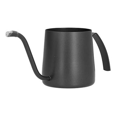 Imagem de Bule de chá Pescoço de Ganso Bule de café Bico Longo Lugs de Aço Inoxidável Preto Não Revestido Com Boca Estreita e Longa Bule para Bico de Despejo Bico de Servir Cervejeiros de