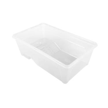 Imagem de Fenteer Tanque de tartarugas, habitat para répteis, com caixa de plataforma, escalada, criação de répteis, tanque de aquário, prático para sapos, lagostins, Branco M