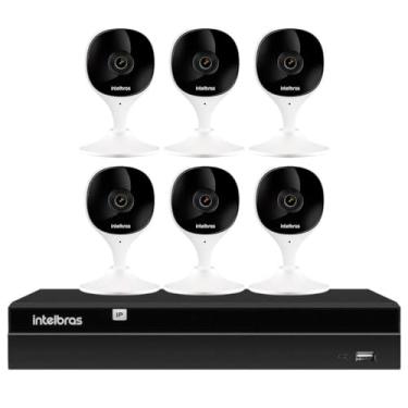 Imagem de Kit 6 Câmeras Wi-Fi iMx C Intelbras Visão Superwide e Inteligência Artificial Branca + Gravador Digital de Vídeo Intelbras NVR NVD 1408 8 Canais