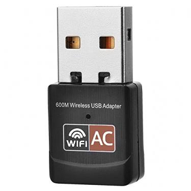Imagem de BSTUOKEY 2,4 G e 5 G banda dupla AC 600 Mbps 802.11 AC mini adaptador Wi-Fi sem fio placa de rede receptor/transmissor