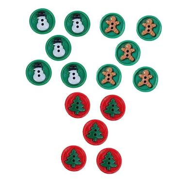 Imagem de EXCEART 30 Peças Botões De Natal Árvore De Natal DIY Botão De Scrapbook Suéter Camisa Botões Decoração De Mão Elementos De Natal Botões Roupas Botões De Botão Artesanato Roupas Resina Ímã