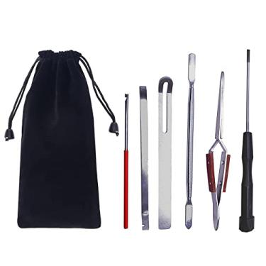 Imagem de TUOREN 6 peças kit de reparo de sopro de madeira ferramenta de ajuste e nivelamento para clarinete saxofone oboé flauta piccolo com bolsa de armazenamento