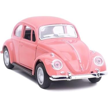 Imagem de PowerToys YUGEN - Miniatura Fusca de Coleção ideal para colecionadores e entusiastas de carros clássicos (Rosa)