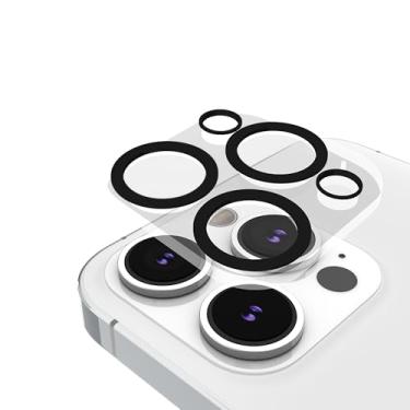 Imagem de Case-Mate Protetor de lente de câmera para iPhone 14 Pro/14 Pro Max – Película de vidro temperado 9H com durável antiarranhões, antiestilhaçamento – Visão Ultra HD com fotografia noturna e compatível com capas, fácil de instalar