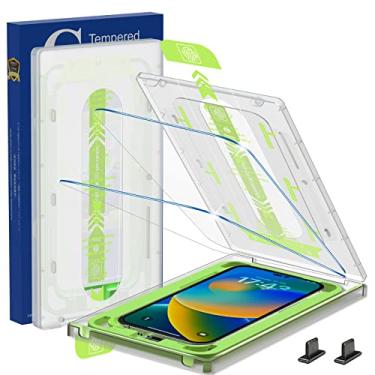 Imagem de JOLOJO Compatível com iPhone 14 Pro (6,1 polegadas) protetor de tela de vidro temperado [super dureza] [kit de alinhamento livre de bolhas/poeira] resistente a arranhões [toque 3D] borda redonda