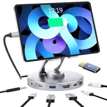 Imagem de Estação de ancoragem para Steam Deck/ROG Ally/Legion Go – Base Steam Deck 6 em 1 com HDMI 2.0 4K a 60Hz, áudio de 3,5 mm e carregamento de velocidade USB-C PD 100W para iPad, Steam Deck, ROG Ally,