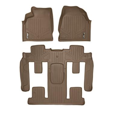 Imagem de MAXLINER Conjunto de forro de tapete bronze de 2 fileiras de ajuste personalizado compatível com GMC Acadia/2009-2016 Acadia Limited/2009-2010 Saturn Outlook (assentos concha da 2ª fileira)