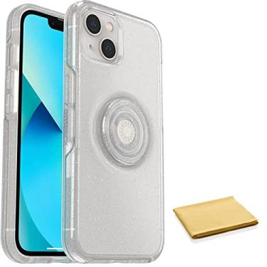 Imagem de OtterBox Capa Otter + POP Symmetry Series para iPhone 13 - com pano de limpeza - embalagem sem varejo - Stardust, branca (27-55334-F58-CC)