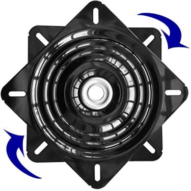 Imagem de Banqueta de bar de 25 cm Placa giratória resistente, base giratória de cadeira com anel sólido de rolamentos de esferas, capacidade de 272 kg, peças de assento giratório de reposição para banquetas de bar, cadeira reclinável e barco