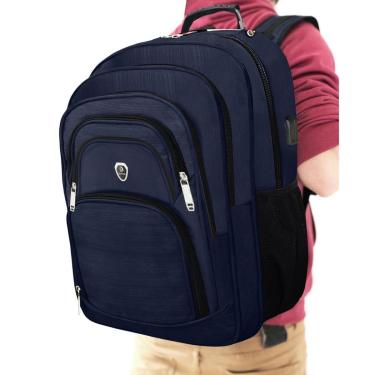 Imagem de Mochila Feminina Masculina Notebook Reforçada Faculdade Usb-Unissex