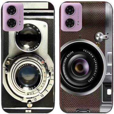Imagem de 2 peças impressas TPU gel silicone capa traseira de telefone para Motorola Moto G24 Power / G24-power (câmera)