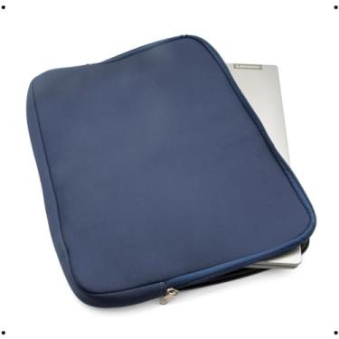 Imagem de Capa Pasta protetora Case para notebook Sem Bolso e ziper 14/15/17 polegadas com Alça Reforçada computador para marrom preta azul cinza vermelha Lisa 14,1 15,6 e 17,3 (Azul, 17.3)