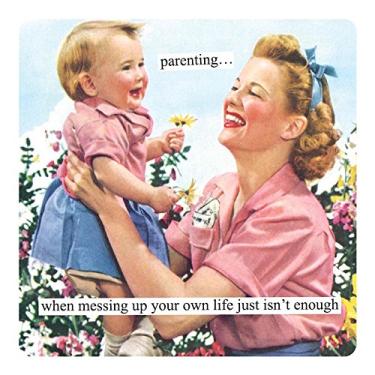 Imagem de Anne Taintor Ímã de geladeira quadrado, parentalidade