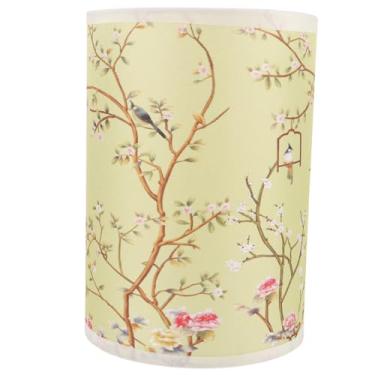 Imagem de Lustre de flores e pássaros, abajur de flores, abajur de tambor, abajur de mesa, abajur de mesa, abajur de mesa, abajur de barril, abajur rústico, cilindro, ferro/1018