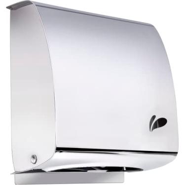 Imagem de Dispenser Porta Papel Toalha Interfolha 2 ou 3 Dobras P/Banheiro Visium - Aço Inox 430 Polido - Biovis