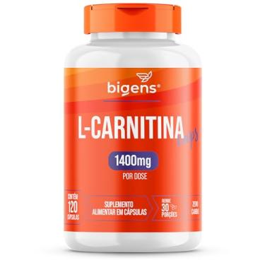 Imagem de L-Carnitina, 1400mg por dose, 120 Cápsulas, Zero Carboidratos, Bigens (Unidade)