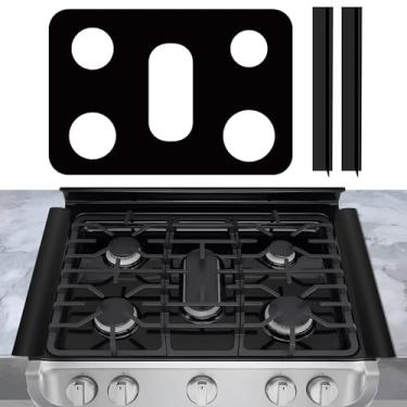 Imagem de Tampa superior de queimador de fogão reutilizável para LG Gas Range, modelo LRG3093 LRG3095 LRG3061 LRG3193, protetor de tapete de cobertura de fogão lavável antiaderente, enchimento de lacunas para