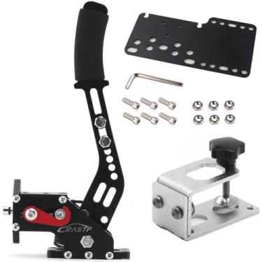 Imagem de RASTP 64Bit PC USB Handbrake for SIM Racing Games Logitech G27 G25 G29 T500 T300 FANATECOSW LFS DIRT RALLY.2,Black (With Clamp And Plate)