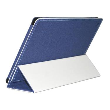 Imagem de Qiawum Capa para tablet inteligente CHUWI HIPAD X 10,1 polegadas, dobra tripla 2020, capa traseira rígida de poliuretano, capa fina para HIPAD LTE (azul)