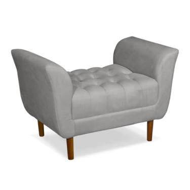 Imagem de Recamier Para Sala, Quarto e Recepção Oslo 90cm Suede Cinza Claro - Loja Monte Belo