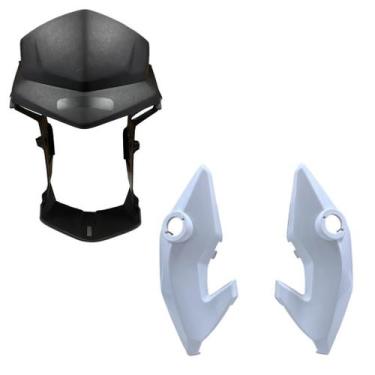 Imagem de Carenagem Mascara Farol + Par Bananinhas Lateral Cg Titan 150 Fan 125/