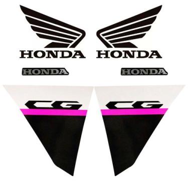 Imagem de Faixa Adesiva Aba Tanque Titan160 Rosa Modelo 2022 - S Parts, ROSA