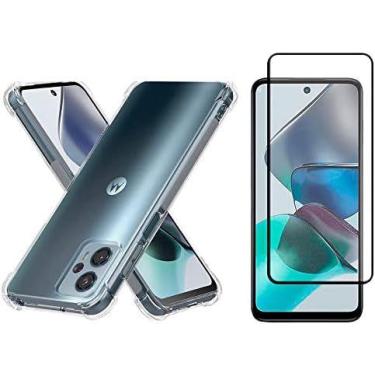 Imagem de Kit Capa Transparente + Película 3D de Vidro para Motorola Moto G13 - 