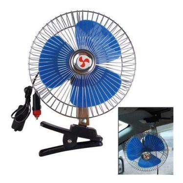 Imagem de Ventilador Automotivo Caminhão Carro Vans Trailers 12V 8 polegadas gra