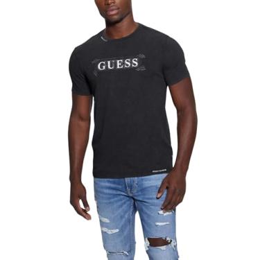 Imagem de GUESS Camiseta masculina de manga curta, Preto Jet, GG