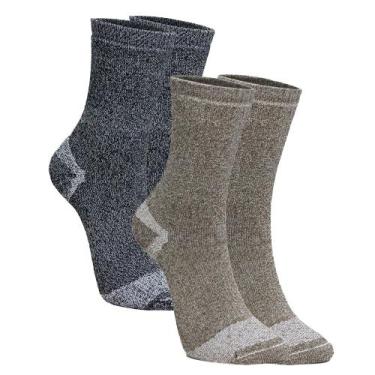 Imagem de 2 Pares De Meias Atoalhada Esportiva Sport Coolmax Cano Longo Selene P