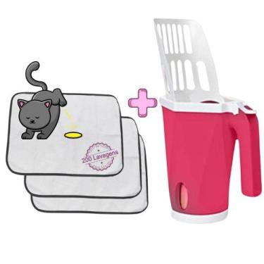 Imagem de Kit 9 Tapetes Higiênicos P/Pets + Pá Coletora Higiênica Para Caixa de 