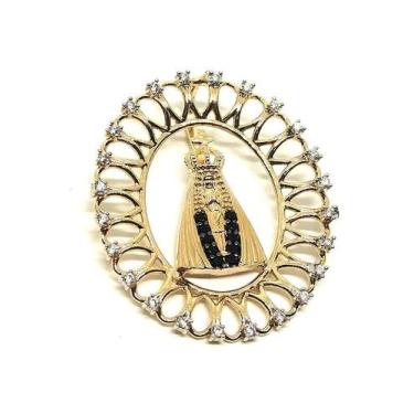 Imagem de Pingente de ouro 18k Nossa Senhora Aparecida - Elegancy Joias
