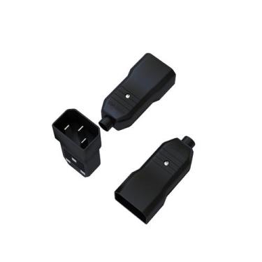 Imagem de Plugue Macho Iec320 C14 - 10A - 250V 2P+T - Casa Das Tomadas
