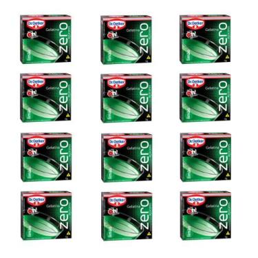Imagem de Kit c/ 12un Gelatina Zero Limão 12g  - Dr. Oetker