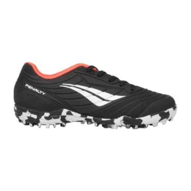 Imagem de Chuteira Society Penalty Matis XXI Kids Preta-Branco, Preto, Branco, 3