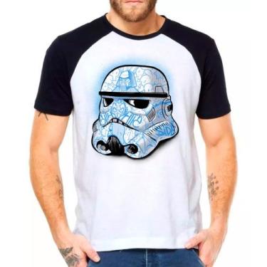 Imagem de Camiseta Masculina Raglan Branca Star Wars 07 - DESIGN CAMISETAS, Pret