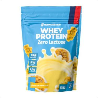 Imagem de Whey  Zero Lactose 900g- New Nutrition, Mousse de Maracujá
