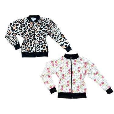 Imagem de Bomber Infantil Mini Blogueira Casaco Kit 2 Jaqueta Novidade - Ak Fash