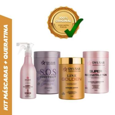 Imagem de Kit Cronograma Capilar de 3 Máscaras e Queratina da Dyusar  - DYUSAR C