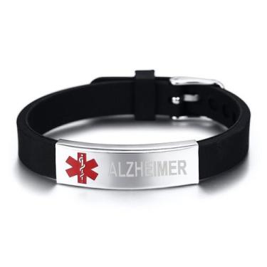 Imagem de Pulseira Identificação Idosos - Alzheimer - Diabetes - alerta médico d